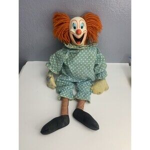 Vintage 1963 Mattel Talking Bozo the Clown Rubber Face Doll Pullstring NOT WORK